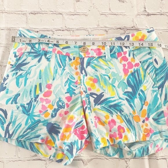 Lilly Pulitzer The Callahan Short Cotton 5" Shorts 0 Beach Coastal Cruise Beachy - Picture 8 of 12